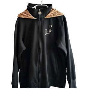 BRADFORD EXCHANGE Black Mysticool Cat Hoodie